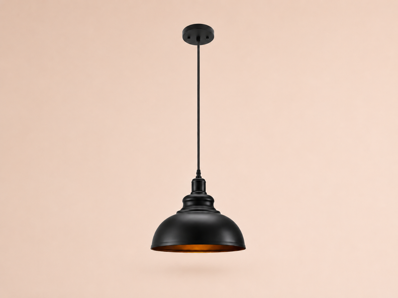 Black Metal Pendant Light