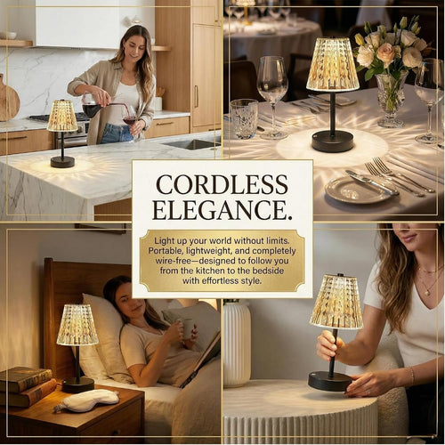 Black Cordless Table Lamp Rechargeable,Small Battery Powered Lamp 5000Mah,Mini Wireless Table Lamp for Restaurant Dining Tabletop/Kitchen Counter Top/Bathroom Shower/No Cord Touch Lamp Decorative
