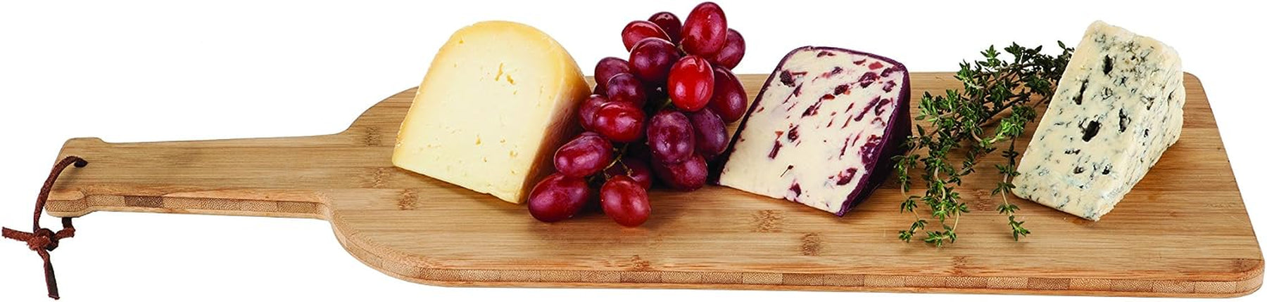 Late Harvest Cheese Board, Natural Bamboo Serving Boards for Breads Tortilla Chips Tacos Tapas, Appetizer Tray, Home Kitchen, 22" X 7", Set of 1
