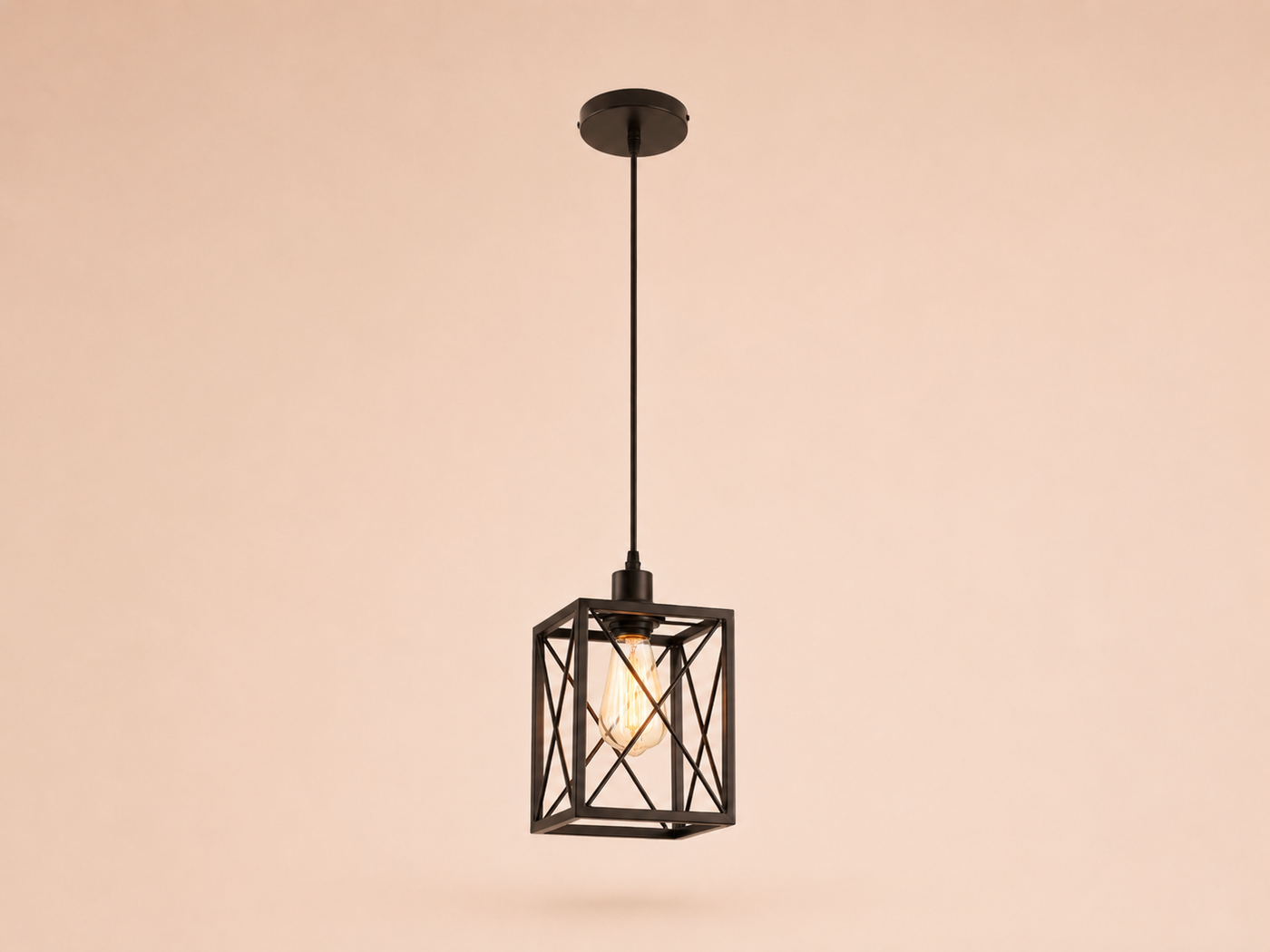 Black Cage Pendant Light