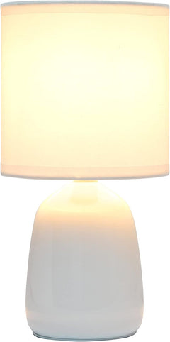 Ceramic Thimble Base 10.04" LED Table Lamp, off White (LT1134-OFF)