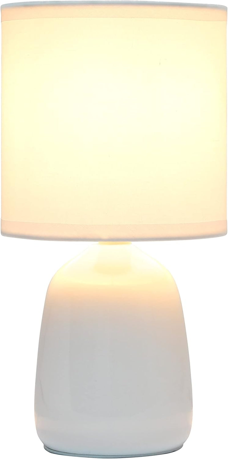 Ceramic Thimble Base 10.04" LED Table Lamp, off White (LT1134-OFF)