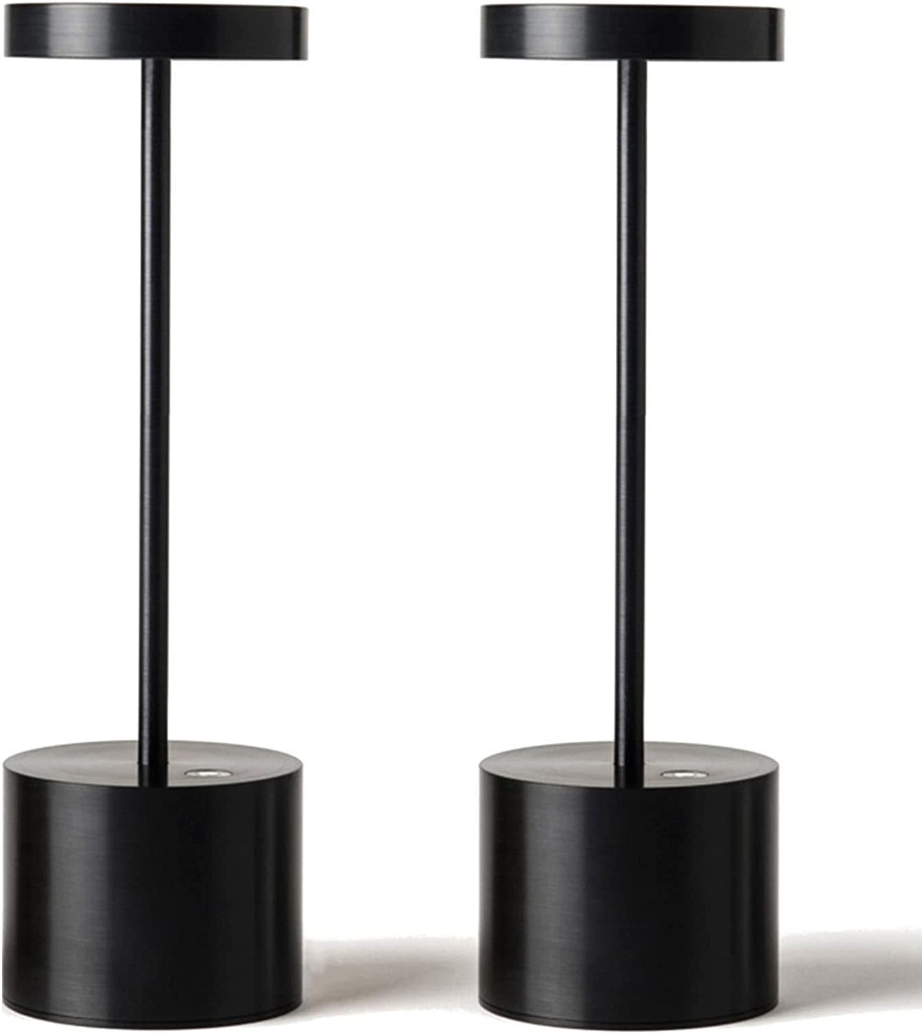2 Pack Rechargeable Table Lamp, LED Cordless Table Lamp,5000Mah Battery Operated Portable Table Light,Dimming for Restaurant/Patio/Outdoor(Black)