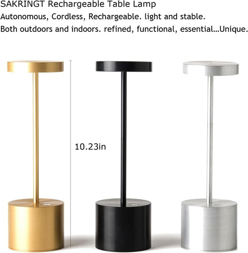 2 Pack Rechargeable Table Lamp, LED Cordless Table Lamp,5000Mah Battery Operated Portable Table Light,Dimming for Restaurant/Patio/Outdoor(Black)