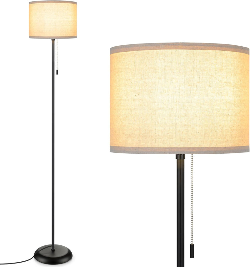 Floor Lamp for Living Room, LED Modern Simple Standing Lamps, Tall Lamp for Bedroom, Kid, Office, Reading Room Black Pole Light without Bulb