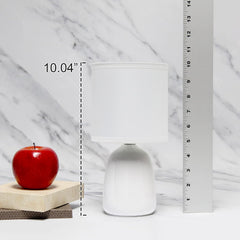 Ceramic Thimble Base 10.04" LED Table Lamp, off White (LT1134-OFF)