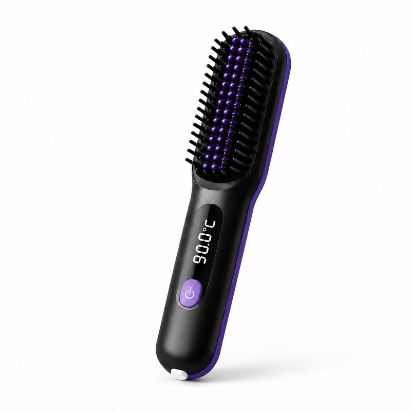Portable Hair Straightener & Brush