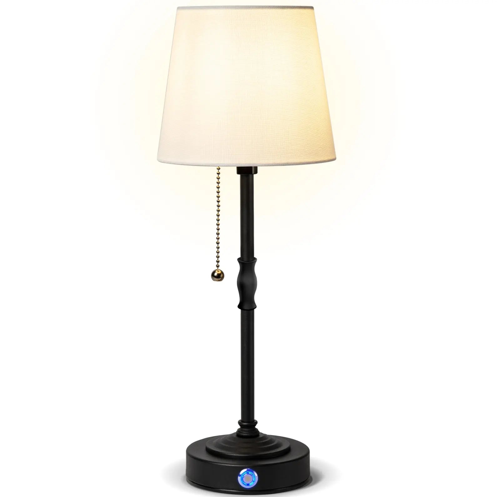 Cordless LED Table Lamp with Dimmer, Built-In Rechargeable Battery, 3-Level Brightness, Patio Table Lamp, Bedside Night Lamp, Ambient Light for Restaurant, Antique Brass