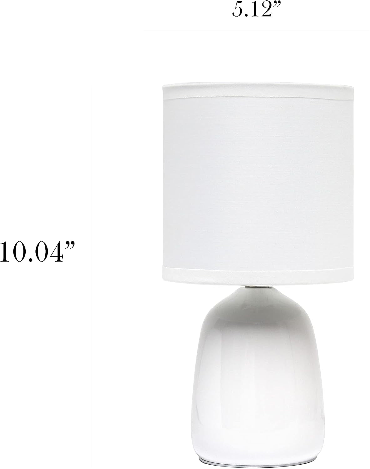 Ceramic Thimble Base 10.04" LED Table Lamp, off White (LT1134-OFF)