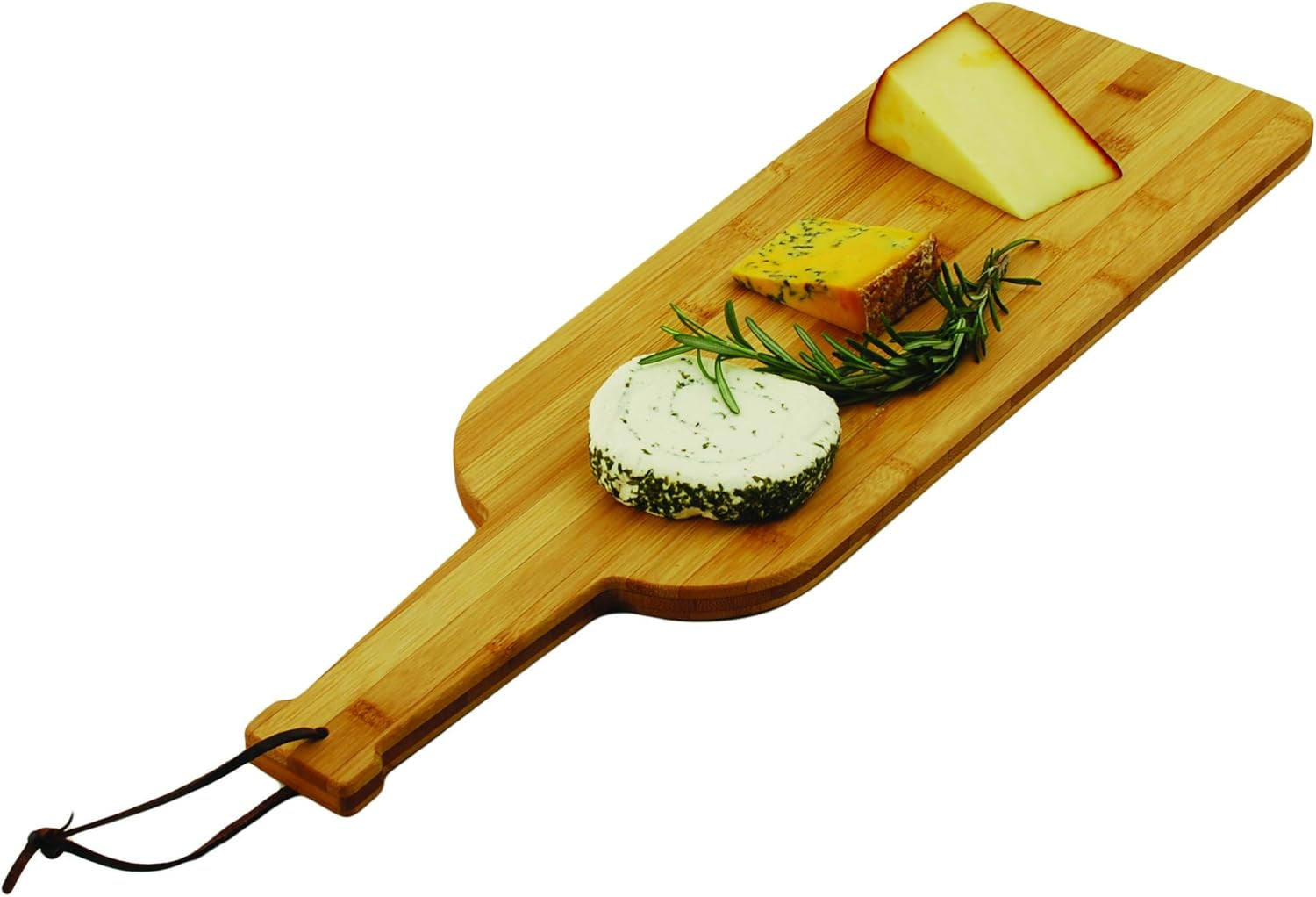 Late Harvest Cheese Board, Natural Bamboo Serving Boards for Breads Tortilla Chips Tacos Tapas, Appetizer Tray, Home Kitchen, 22" X 7", Set of 1