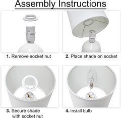 Ceramic Thimble Base 10.04" LED Table Lamp, off White (LT1134-OFF)